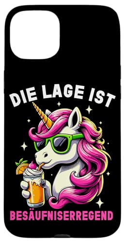 Die Lage ist besäufniserregend Einhorn Trinkerliebhaber Hülle für iPhone 15 Plus Die Lage ist besäufniserregend Einhorn Trinkerliebhaber Hülle für iPhone 15 Plus von Lustige Trinker Sprüche Sarkastische Zitate Humor