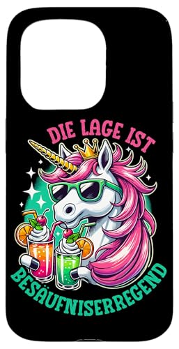Die Lage ist besäufniserregend Einhorn Trinkerliebhaber Hülle für iPhone 15 Pro Die Lage ist besäufniserregend Einhorn Trinkerliebhaber Hülle für iPhone 15 Pro von Lustige Trinker Sprüche Sarkastische Zitate Humor