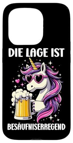 Die Lage ist besäufniserregend Einhorn Trinkerliebhaber Hülle für iPhone 15 Pro Die Lage ist besäufniserregend Einhorn Trinkerliebhaber Hülle für iPhone 15 Pro von Lustige Trinker Sprüche Sarkastische Zitate Humor