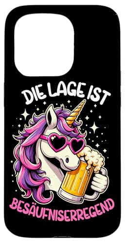 Die Lage ist besäufniserregend Einhorn Trinkerliebhaber Hülle für iPhone 15 Pro Die Lage ist besäufniserregend Einhorn Trinkerliebhaber Hülle für iPhone 15 Pro von Lustige Trinker Sprüche Sarkastische Zitate Humor
