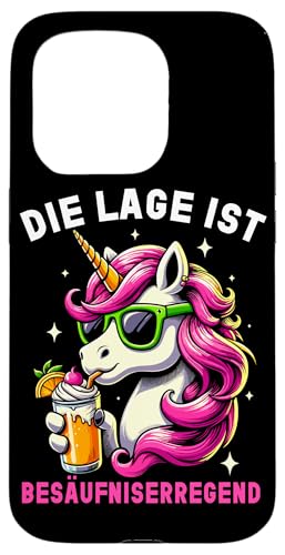 Die Lage ist besäufniserregend Einhorn Trinkerliebhaber Hülle für iPhone 15 Pro Die Lage ist besäufniserregend Einhorn Trinkerliebhaber Hülle für iPhone 15 Pro von Lustige Trinker Sprüche Sarkastische Zitate Humor