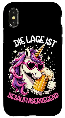 Die Lage ist besäufniserregend Einhorn Trinkerliebhaber Hülle für iPhone X/XS Die Lage ist besäufniserregend Einhorn Trinkerliebhaber Hülle für iPhone X/XS von Lustige Trinker Sprüche Sarkastische Zitate Humor