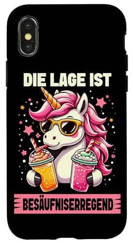 Die Lage ist besäufniserregend Einhorn Trinkerliebhaber Hülle für iPhone X/XS Die Lage ist besäufniserregend Einhorn Trinkerliebhaber Hülle für iPhone X/XS von Lustige Trinker Sprüche Sarkastische Zitate Humor