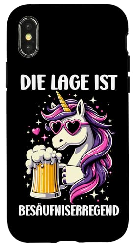 Die Lage ist besäufniserregend Einhorn Trinkerliebhaber Hülle für iPhone X/XS Die Lage ist besäufniserregend Einhorn Trinkerliebhaber Hülle für iPhone X/XS von Lustige Trinker Sprüche Sarkastische Zitate Humor