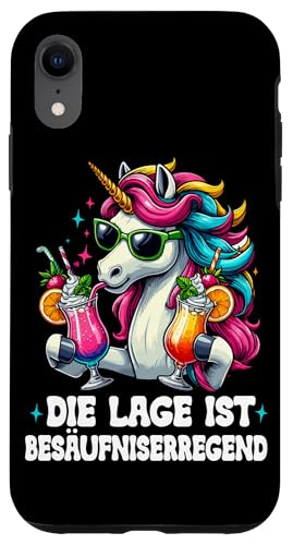 Die Lage ist besäufniserregend Einhorn Trinkerliebhaber Hülle für iPhone XR Die Lage ist besäufniserregend Einhorn Trinkerliebhaber Hülle für iPhone XR von Lustige Trinker Sprüche Sarkastische Zitate Humor