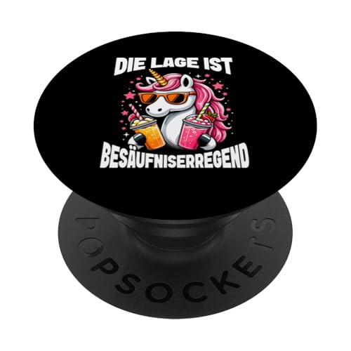 Die Lage ist besäufniserregend Einhorn Trinkerliebhaber PopSockets Klebender PopGrip Die Lage ist besäufniserregend Einhorn Trinkerliebhaber PopSockets Klebender PopGrip von Lustige Trinker Sprüche Sarkastische Zitate Humor