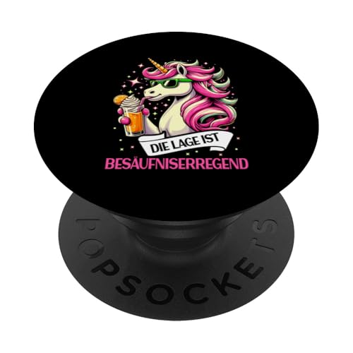 Die Lage ist besäufniserregend Einhorn Trinkerliebhaber PopSockets Klebender PopGrip Die Lage ist besäufniserregend Einhorn Trinkerliebhaber PopSockets Klebender PopGrip von Lustige Trinker Sprüche Sarkastische Zitate Humor