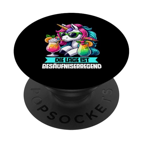 Die Lage ist besäufniserregend Einhorn Trinkerliebhaber PopSockets Klebender PopGrip Die Lage ist besäufniserregend Einhorn Trinkerliebhaber PopSockets Klebender PopGrip von Lustige Trinker Sprüche Sarkastische Zitate Humor