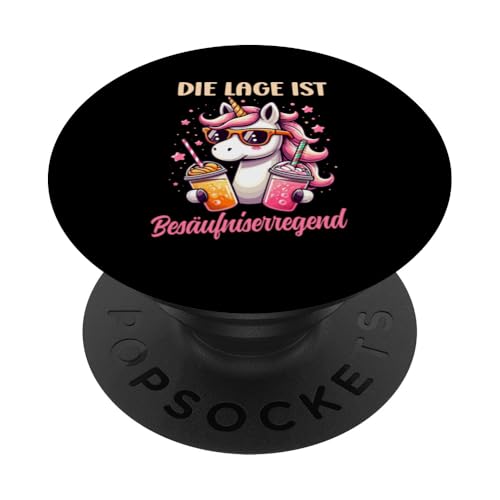 Die Lage ist besäufniserregend Einhorn Trinkerliebhaber PopSockets Klebender PopGrip Die Lage ist besäufniserregend Einhorn Trinkerliebhaber PopSockets Klebender PopGrip von Lustige Trinker Sprüche Sarkastische Zitate Humor