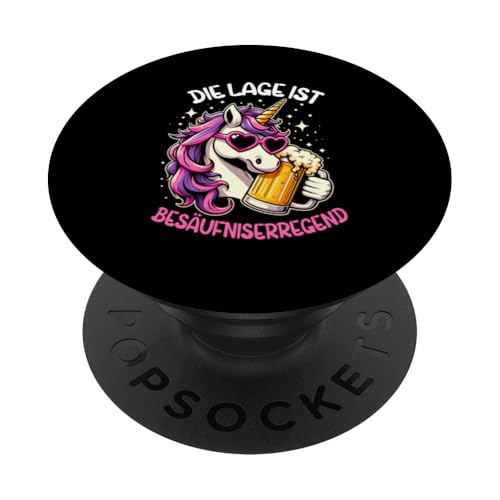 Die Lage ist besäufniserregend Einhorn Trinkerliebhaber PopSockets Klebender PopGrip Die Lage ist besäufniserregend Einhorn Trinkerliebhaber PopSockets Klebender PopGrip von Lustige Trinker Sprüche Sarkastische Zitate Humor