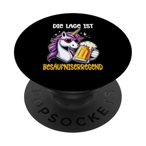 Die Lage ist besäufniserregend Einhorn Trinkerliebhaber PopSockets Klebender PopGrip Die Lage ist besäufniserregend Einhorn Trinkerliebhaber PopSockets Klebender PopGrip von Lustige Trinker Sprüche Sarkastische Zitate Humor