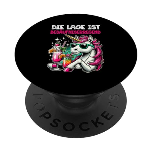 Die Lage ist besäufniserregend Einhorn Trinkerliebhaber PopSockets Klebender PopGrip Die Lage ist besäufniserregend Einhorn Trinkerliebhaber PopSockets Klebender PopGrip von Lustige Trinker Sprüche Sarkastische Zitate Humor