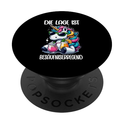 Die Lage ist besäufniserregend Einhorn Trinkerliebhaber PopSockets Klebender PopGrip Die Lage ist besäufniserregend Einhorn Trinkerliebhaber PopSockets Klebender PopGrip von Lustige Trinker Sprüche Sarkastische Zitate Humor