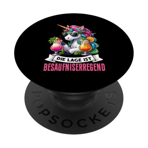 Die Lage ist besäufniserregend Einhorn Trinkerliebhaber PopSockets Klebender PopGrip Die Lage ist besäufniserregend Einhorn Trinkerliebhaber PopSockets Klebender PopGrip von Lustige Trinker Sprüche Sarkastische Zitate Humor