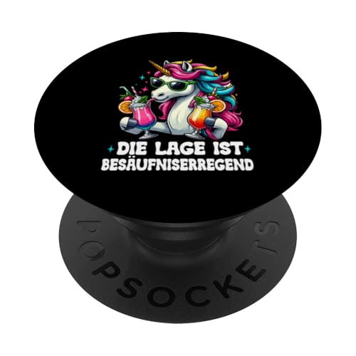 Die Lage ist besäufniserregend Einhorn Trinkerliebhaber PopSockets Klebender PopGrip Die Lage ist besäufniserregend Einhorn Trinkerliebhaber PopSockets Klebender PopGrip von Lustige Trinker Sprüche Sarkastische Zitate Humor