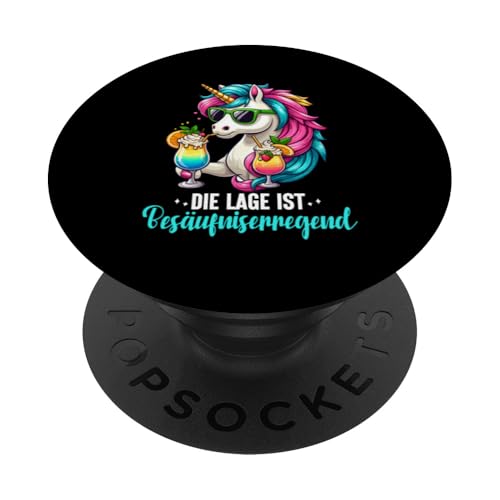 Die Lage ist besäufniserregend Einhorn Trinkerliebhaber PopSockets Klebender PopGrip Die Lage ist besäufniserregend Einhorn Trinkerliebhaber PopSockets Klebender PopGrip von Lustige Trinker Sprüche Sarkastische Zitate Humor