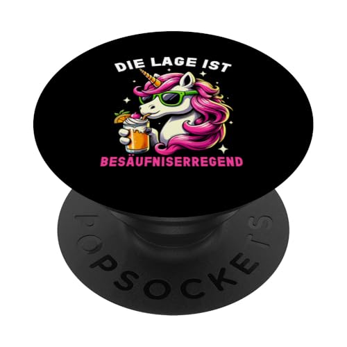 Die Lage ist besäufniserregend Einhorn Trinkerliebhaber PopSockets Klebender PopGrip Die Lage ist besäufniserregend Einhorn Trinkerliebhaber PopSockets Klebender PopGrip von Lustige Trinker Sprüche Sarkastische Zitate Humor