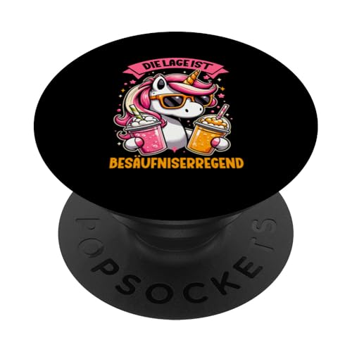 Die Lage ist besäufniserregend Einhorn Trinkerliebhaber PopSockets Klebender PopGrip Die Lage ist besäufniserregend Einhorn Trinkerliebhaber PopSockets Klebender PopGrip von Lustige Trinker Sprüche Sarkastische Zitate Humor