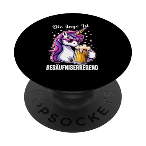 Die Lage ist besäufniserregend Einhorn Trinkerliebhaber PopSockets Klebender PopGrip Die Lage ist besäufniserregend Einhorn Trinkerliebhaber PopSockets Klebender PopGrip von Lustige Trinker Sprüche Sarkastische Zitate Humor