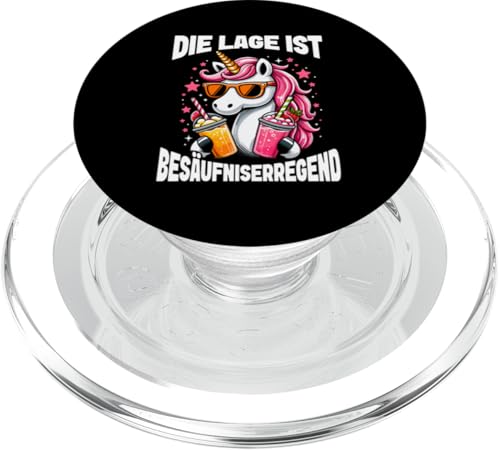 Die Lage ist besäufniserregend Einhorn Trinkerliebhaber PopSockets PopGrip für MagSafe Die Lage ist besäufniserregend Einhorn Trinkerliebhaber PopSockets PopGrip für MagSafe von Lustige Trinker Sprüche Sarkastische Zitate Humor