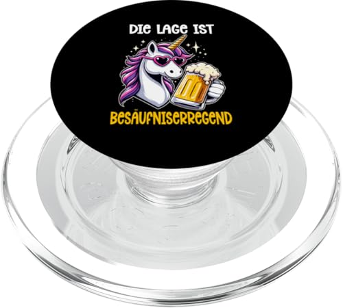 Die Lage ist besäufniserregend Einhorn Trinkerliebhaber PopSockets PopGrip für MagSafe Die Lage ist besäufniserregend Einhorn Trinkerliebhaber PopSockets PopGrip für MagSafe von Lustige Trinker Sprüche Sarkastische Zitate Humor