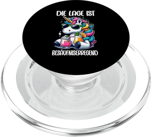Die Lage ist besäufniserregend Einhorn Trinkerliebhaber PopSockets PopGrip für MagSafe Die Lage ist besäufniserregend Einhorn Trinkerliebhaber PopSockets PopGrip für MagSafe von Lustige Trinker Sprüche Sarkastische Zitate Humor