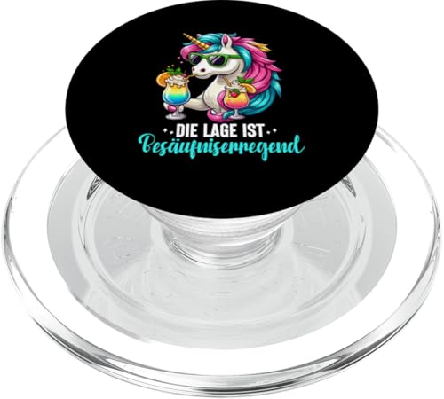 Die Lage ist besäufniserregend Einhorn Trinkerliebhaber PopSockets PopGrip für MagSafe Die Lage ist besäufniserregend Einhorn Trinkerliebhaber PopSockets PopGrip für MagSafe von Lustige Trinker Sprüche Sarkastische Zitate Humor