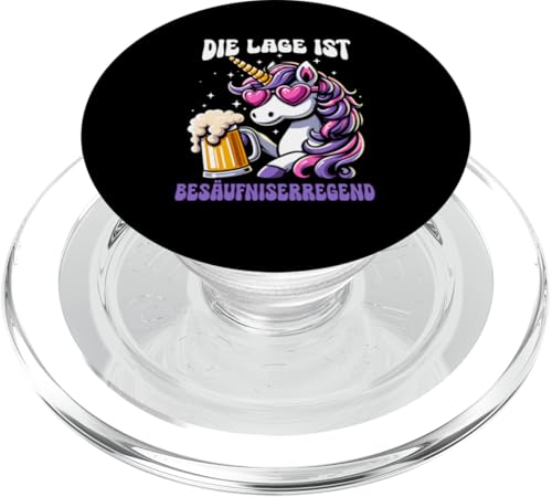 Die Lage ist besäufniserregend Einhorn Trinkerliebhaber PopSockets PopGrip für MagSafe Die Lage ist besäufniserregend Einhorn Trinkerliebhaber PopSockets PopGrip für MagSafe von Lustige Trinker Sprüche Sarkastische Zitate Humor