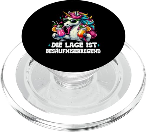Die Lage ist besäufniserregend Einhorn Trinkerliebhaber PopSockets PopGrip für MagSafe Die Lage ist besäufniserregend Einhorn Trinkerliebhaber PopSockets PopGrip für MagSafe von Lustige Trinker Sprüche Sarkastische Zitate Humor