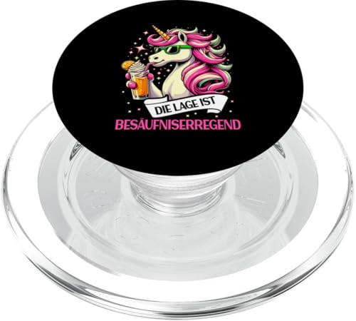 Die Lage ist besäufniserregend Einhorn Trinkerliebhaber PopSockets PopGrip für MagSafe Die Lage ist besäufniserregend Einhorn Trinkerliebhaber PopSockets PopGrip für MagSafe von Lustige Trinker Sprüche Sarkastische Zitate Humor