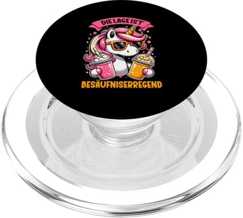 Die Lage ist besäufniserregend Einhorn Trinkerliebhaber PopSockets PopGrip für MagSafe Die Lage ist besäufniserregend Einhorn Trinkerliebhaber PopSockets PopGrip für MagSafe von Lustige Trinker Sprüche Sarkastische Zitate Humor