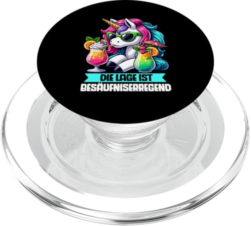 Die Lage ist besäufniserregend Einhorn Trinkerliebhaber PopSockets PopGrip für MagSafe Die Lage ist besäufniserregend Einhorn Trinkerliebhaber PopSockets PopGrip für MagSafe von Lustige Trinker Sprüche Sarkastische Zitate Humor