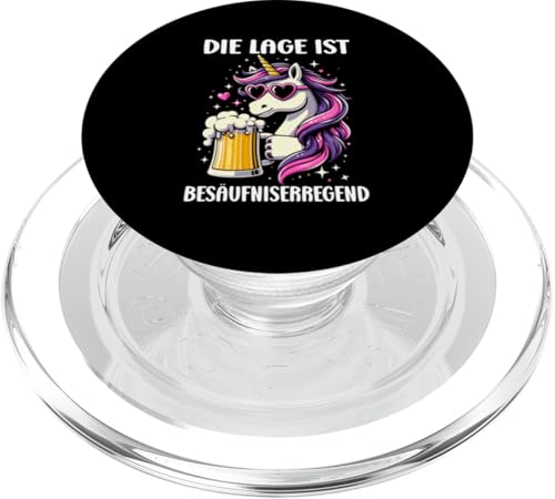 Die Lage ist besäufniserregend Einhorn Trinkerliebhaber PopSockets PopGrip für MagSafe Die Lage ist besäufniserregend Einhorn Trinkerliebhaber PopSockets PopGrip für MagSafe von Lustige Trinker Sprüche Sarkastische Zitate Humor