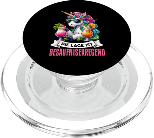 Die Lage ist besäufniserregend Einhorn Trinkerliebhaber PopSockets PopGrip für MagSafe Die Lage ist besäufniserregend Einhorn Trinkerliebhaber PopSockets PopGrip für MagSafe von Lustige Trinker Sprüche Sarkastische Zitate Humor