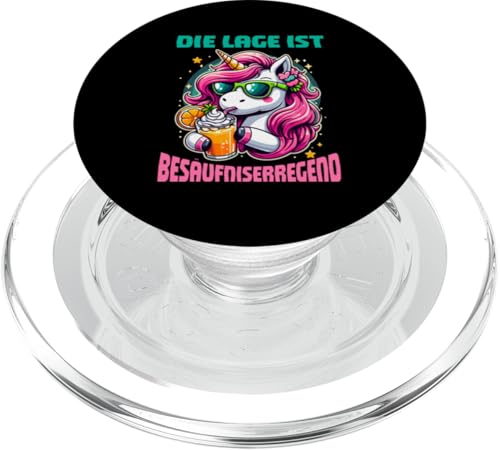 Die Lage ist besäufniserregend Einhorn Trinkerliebhaber PopSockets PopGrip für MagSafe Die Lage ist besäufniserregend Einhorn Trinkerliebhaber PopSockets PopGrip für MagSafe von Lustige Trinker Sprüche Sarkastische Zitate Humor