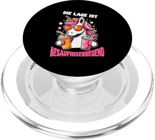 Die Lage ist besäufniserregend Einhorn Trinkerliebhaber PopSockets PopGrip für MagSafe Die Lage ist besäufniserregend Einhorn Trinkerliebhaber PopSockets PopGrip für MagSafe von Lustige Trinker Sprüche Sarkastische Zitate Humor