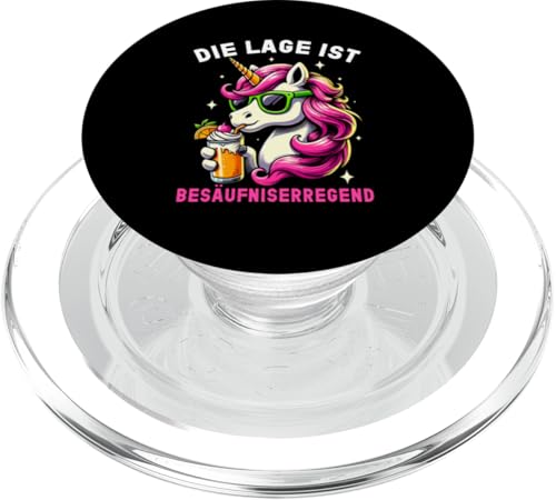 Die Lage ist besäufniserregend Einhorn Trinkerliebhaber PopSockets PopGrip für MagSafe Die Lage ist besäufniserregend Einhorn Trinkerliebhaber PopSockets PopGrip für MagSafe von Lustige Trinker Sprüche Sarkastische Zitate Humor