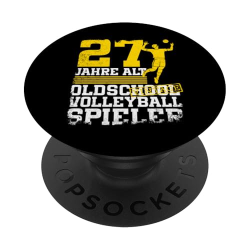 27. Geburtstag 27 Jahre Alt Volleyball Spieler Geburtstag PopSockets Klebender PopGrip 27. Geburtstag 27 Jahre Alt Volleyball Spieler Geburtstag PopSockets Klebender PopGrip von Lustige Volleyball Spieler Geburtstagsdesigns