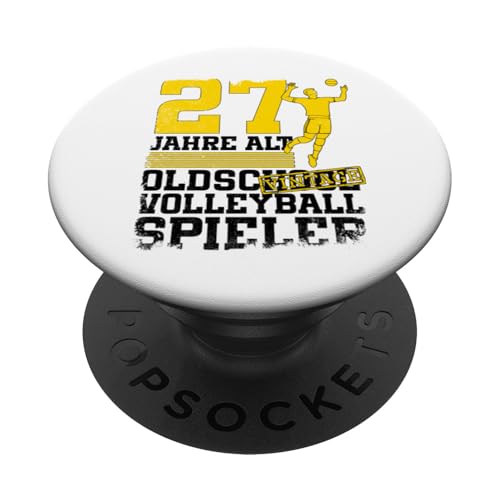 27. Geburtstag 27 Jahre Alt Volleyball Spieler Geburtstag PopSockets Klebender PopGrip 27. Geburtstag 27 Jahre Alt Volleyball Spieler Geburtstag PopSockets Klebender PopGrip von Lustige Volleyball Spieler Geburtstagsdesigns