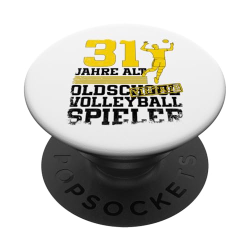 31. Geburtstag 31 Jahre Alt Volleyball Spieler Geburtstag PopSockets Klebender PopGrip 31. Geburtstag 31 Jahre Alt Volleyball Spieler Geburtstag PopSockets Klebender PopGrip von Lustige Volleyball Spieler Geburtstagsdesigns