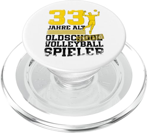 33. Geburtstag 33 Jahre Alt Volleyball Spieler Geburtstag PopSockets PopGrip für MagSafe von Lustige Volleyball Spieler Geburtstagsdesigns
