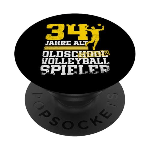 34. Geburtstag 34 Jahre Alt Volleyball Spieler Geburtstag PopSockets Klebender PopGrip 34. Geburtstag 34 Jahre Alt Volleyball Spieler Geburtstag PopSockets Klebender PopGrip von Lustige Volleyball Spieler Geburtstagsdesigns