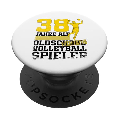 38. Geburtstag 38 Jahre Alt Volleyball Spieler Geburtstag PopSockets Klebender PopGrip 38. Geburtstag 38 Jahre Alt Volleyball Spieler Geburtstag PopSockets Klebender PopGrip von Lustige Volleyball Spieler Geburtstagsdesigns