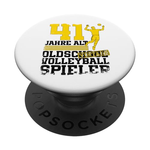 41. Geburtstag 41 Jahre Alt Volleyball Spieler Geburtstag PopSockets Klebender PopGrip 41. Geburtstag 41 Jahre Alt Volleyball Spieler Geburtstag PopSockets Klebender PopGrip von Lustige Volleyball Spieler Geburtstagsdesigns
