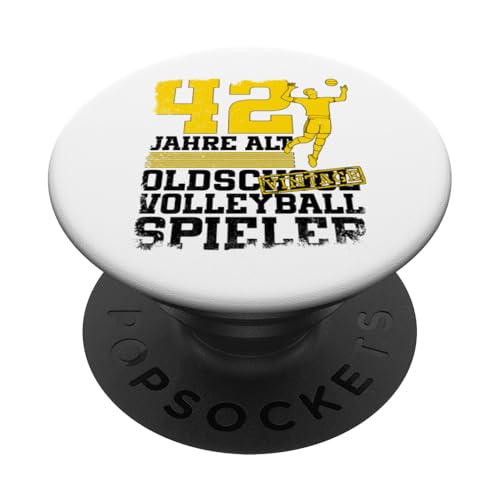 42. Geburtstag 42 Jahre Alt Volleyball Spieler Geburtstag PopSockets Klebender PopGrip 42. Geburtstag 42 Jahre Alt Volleyball Spieler Geburtstag PopSockets Klebender PopGrip von Lustige Volleyball Spieler Geburtstagsdesigns