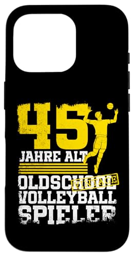 45. Geburtstag 45 Jahre Alt Volleyball Spieler Geburtstag Hülle für iPhone 16 Pro 45. Geburtstag 45 Jahre Alt Volleyball Spieler Geburtstag Hülle für iPhone 16 Pro von Lustige Volleyball Spieler Geburtstagsdesigns