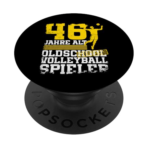 46. Geburtstag 46 Jahre Alt Volleyball Spieler Geburtstag PopSockets Klebender PopGrip 46. Geburtstag 46 Jahre Alt Volleyball Spieler Geburtstag PopSockets Klebender PopGrip von Lustige Volleyball Spieler Geburtstagsdesigns