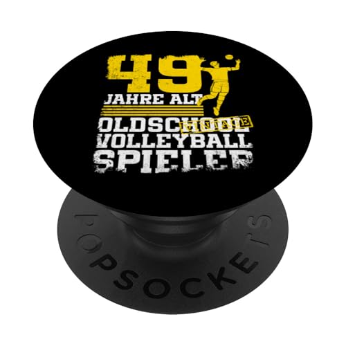 49. Geburtstag 49 Jahre Alt Volleyball Spieler Geburtstag PopSockets Klebender PopGrip 49. Geburtstag 49 Jahre Alt Volleyball Spieler Geburtstag PopSockets Klebender PopGrip von Lustige Volleyball Spieler Geburtstagsdesigns