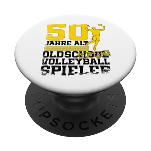 50. Geburtstag 50 Jahre Alt Volleyball Spieler Geburtstag PopSockets Klebender PopGrip 50. Geburtstag 50 Jahre Alt Volleyball Spieler Geburtstag PopSockets Klebender PopGrip von Lustige Volleyball Spieler Geburtstagsdesigns