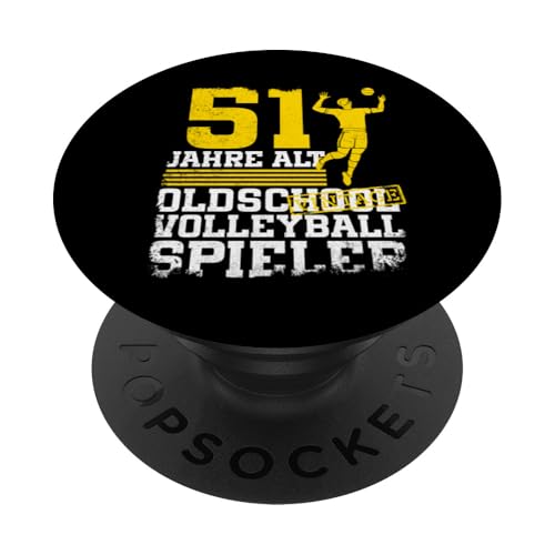 51. Geburtstag 51 Jahre Alt Volleyball Spieler Geburtstag PopSockets Klebender PopGrip 51. Geburtstag 51 Jahre Alt Volleyball Spieler Geburtstag PopSockets Klebender PopGrip von Lustige Volleyball Spieler Geburtstagsdesigns